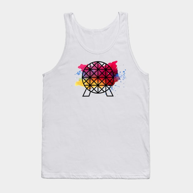 Spaceship Earth - Red Splatter Tank Top by MickeysCloset